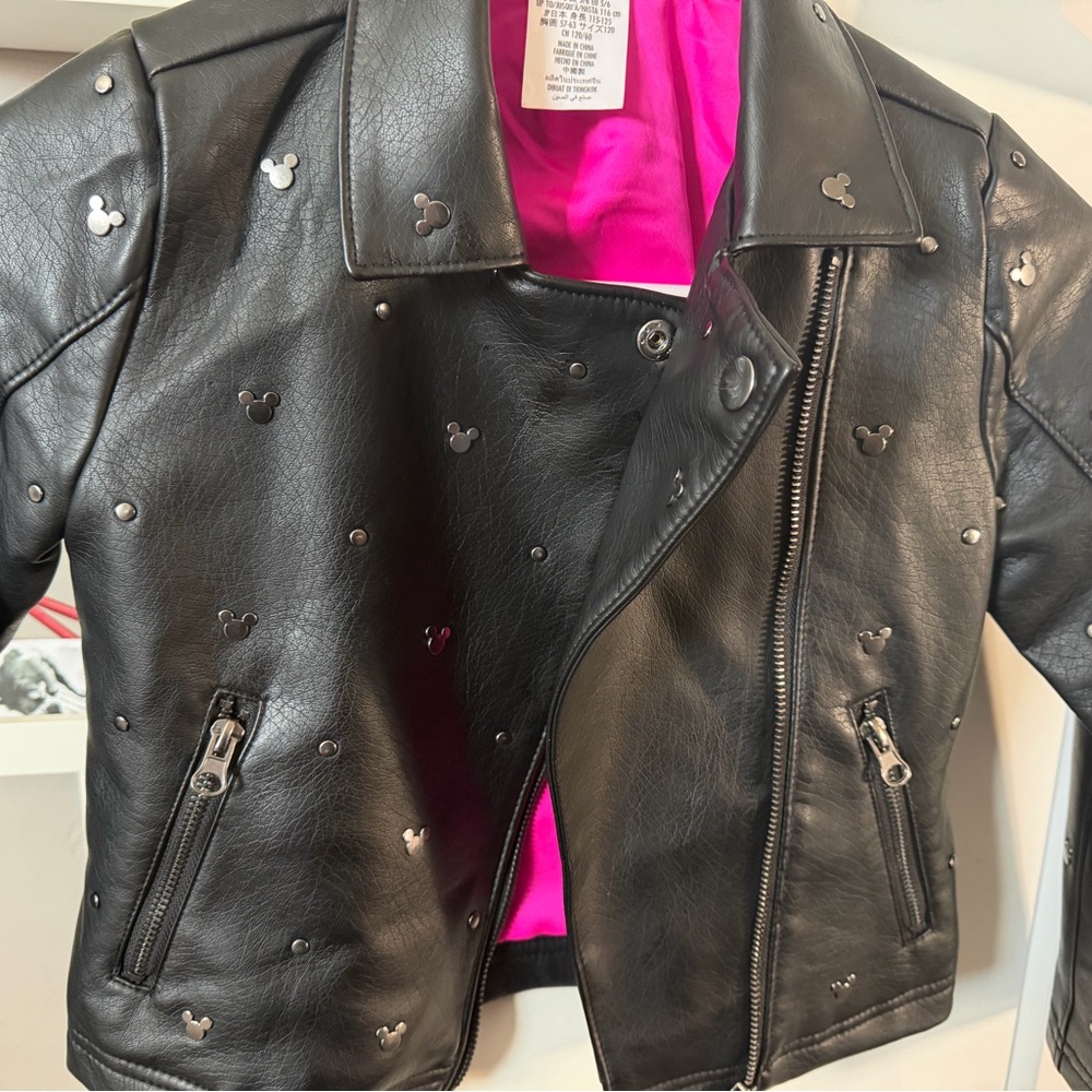 Disney Black Jacket with Pink Lining